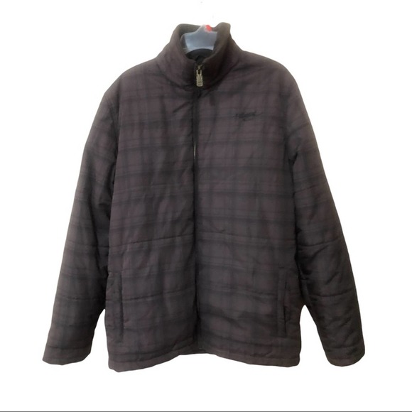 Billabong Jackets & Coats Billabong Mens Medium Brown Plaid Puffer